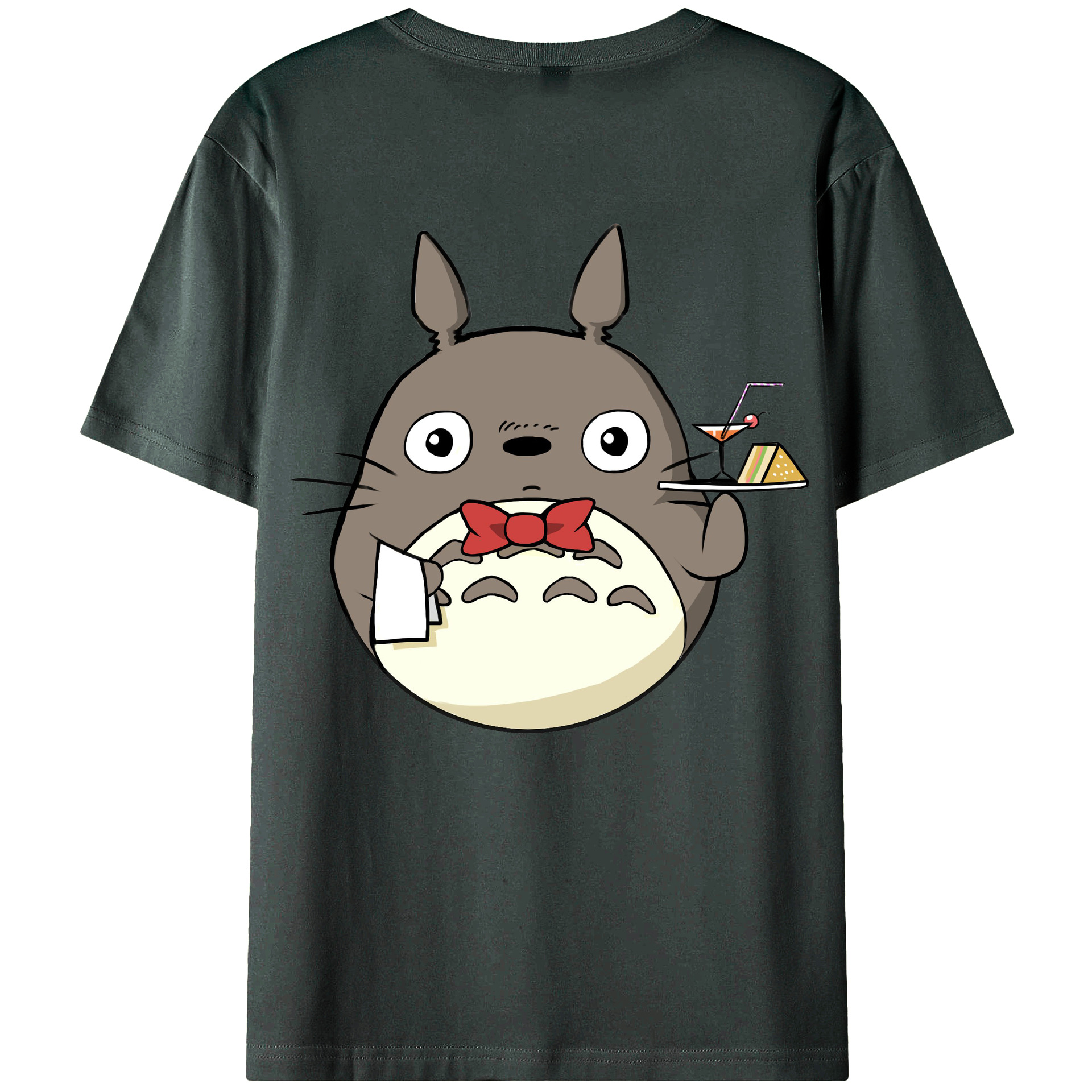 （画像用） となりのトトロ 草壁メイ 草壁サツキ My Neighbor Totoro Satsuki Kusakabe Mei Kusakabe 綿100％ メンズ半袖Tシャツ（バックプリント） 通気性